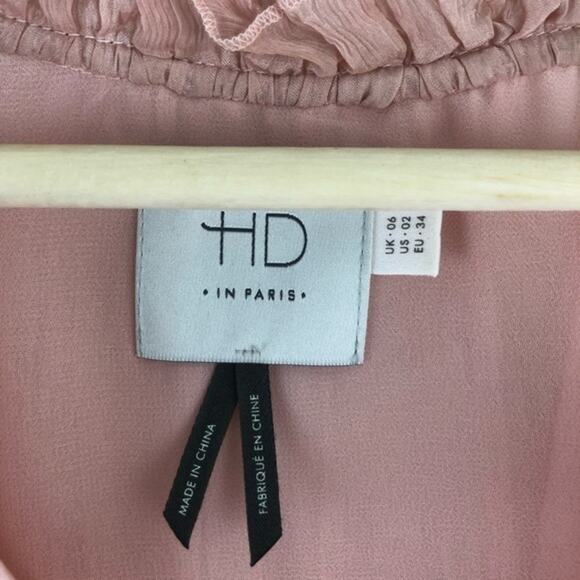 Anthropologie HD in Paris Silk Shadow Pink Pane Tank Size 2 or Small - Picture 4 of 7